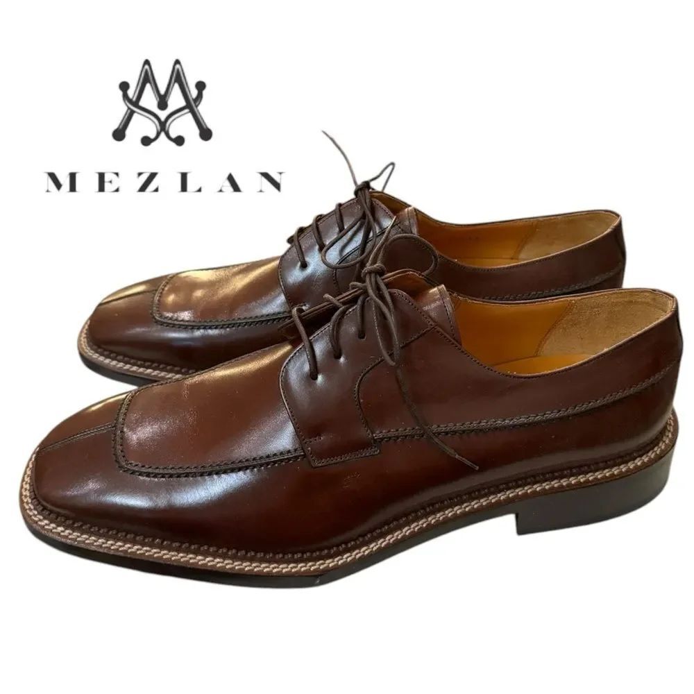 New Mezlan Banderas Men's Tan Brown Leather Lace-up Oxford Dress Shoes 13 13M